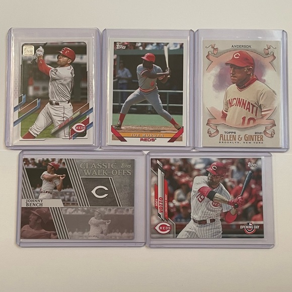 Lot of 5 Cincinnati Reds Topps MLB Baseball Cards - Picture 1 of 7